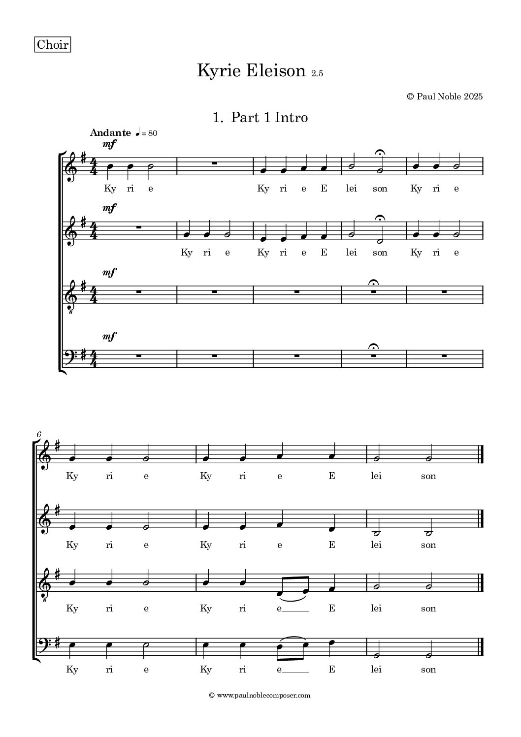 1. Choir - Kyrie Eleison