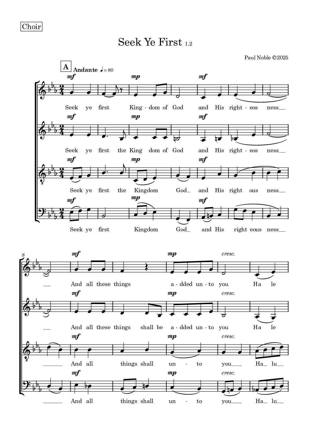 06 - Choir - Seek Ye First (1)