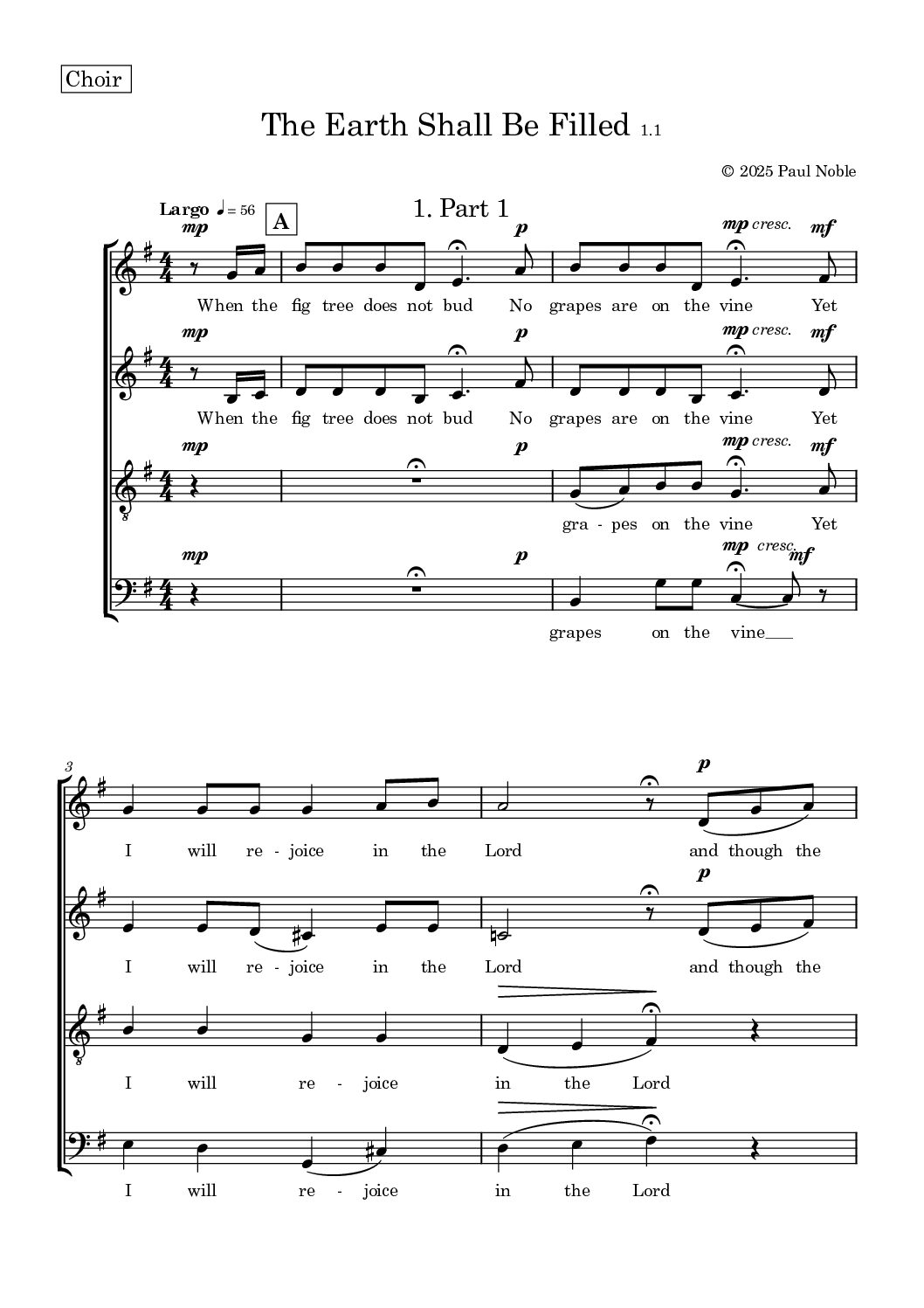 Choir - The Earth Shall Be Filled